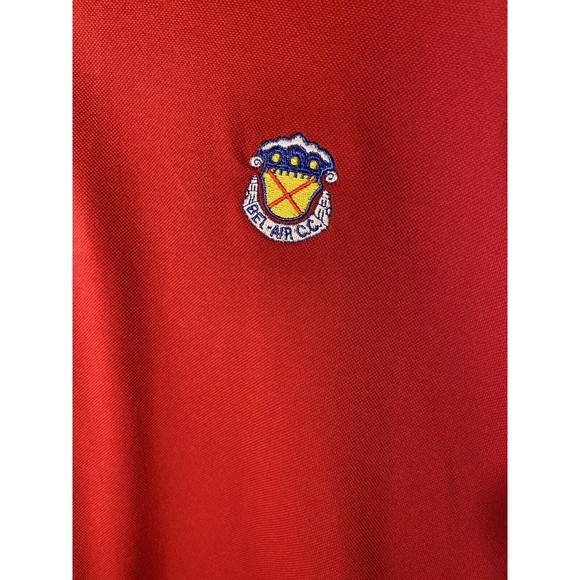 FootJoy FJ Red Golf Polo Shirt XL Men Short Sleeves BelAir Country Club Insignia - Picture 4 of 12